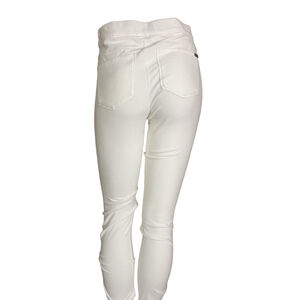 nwt womens silver leggings by true slim pull on with pockets ankle length size 6